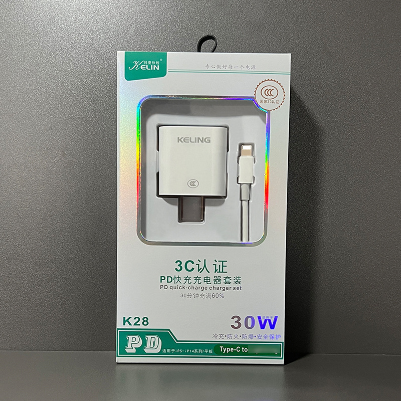 Keling K28 PD charging head suit for Apple 14 charger 13Promax mobile phone data cable pd20w