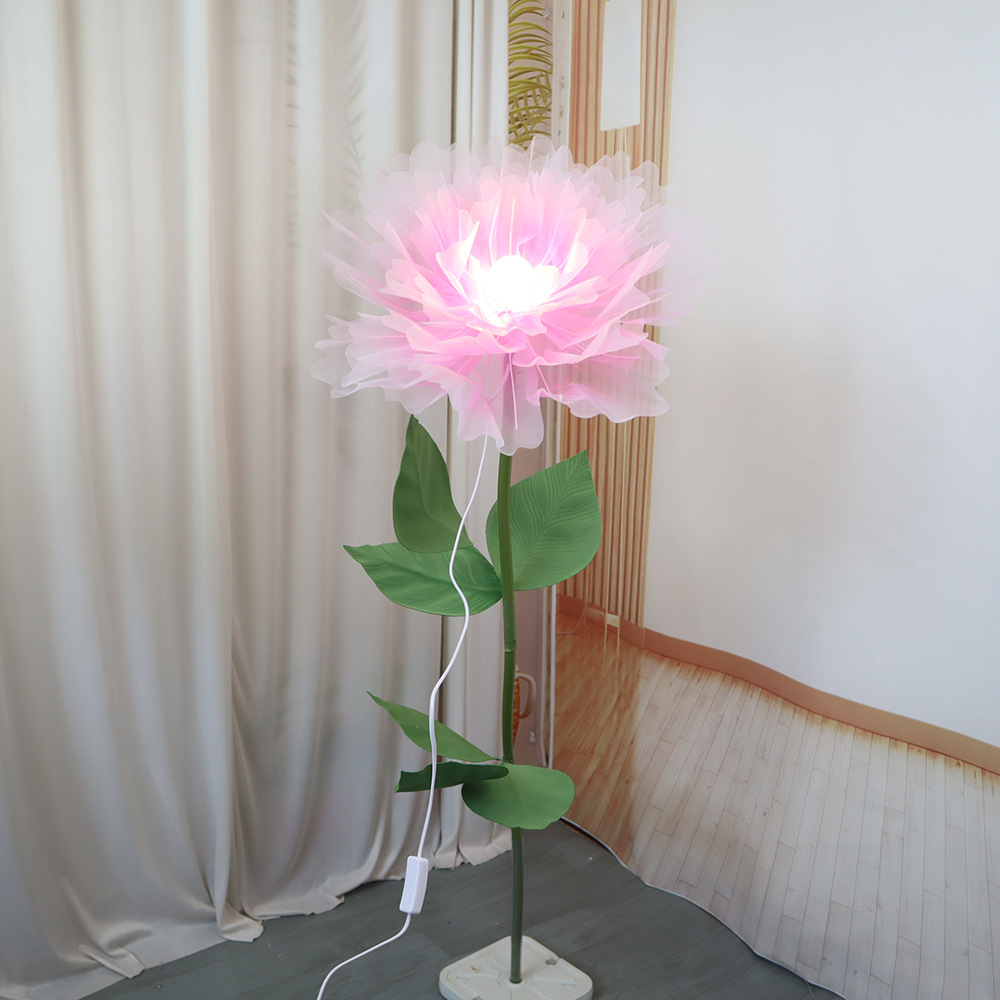 핑크색 조명 세트(플라스틱 베이스)