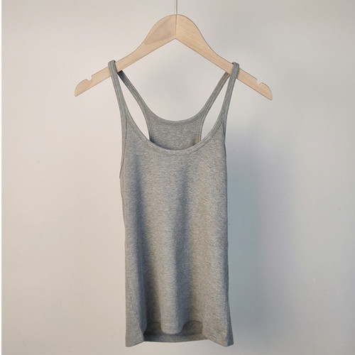 TOT camisole minimalist design organic cotton camisole slim stretch U-neck thin shoulder sleeveless top vest