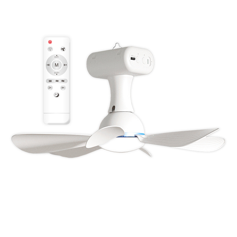 Sample Cross-Border Multifunctional Ceiling Fan Supports Solar Charging, Battery with Ultra-Long Life, Energy-Saving and Ultra-Quiet