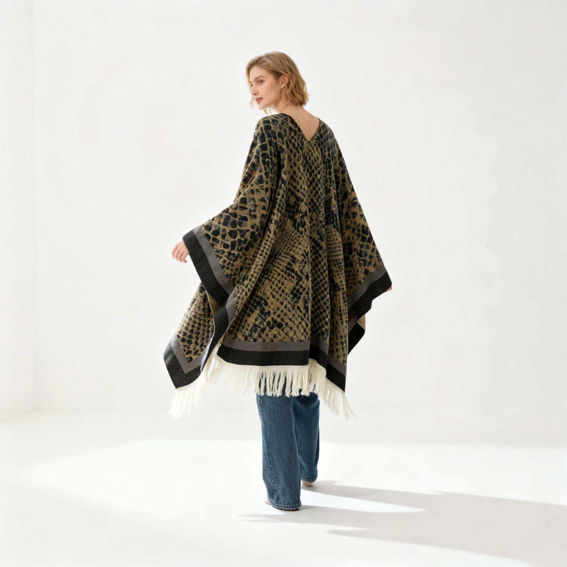 2026 primavera nueva capa cálida jacquard python moda personalidad chal Amazon exclusivo para cross-border