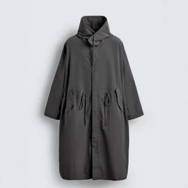 Z家 2025秋冬新款男装工装风时尚休闲长款派克风衣外套9621905