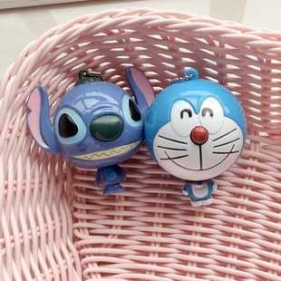 Mini soft tape measure small portable cartoon cute with keychain children's stationery soft ruler measuring circumference