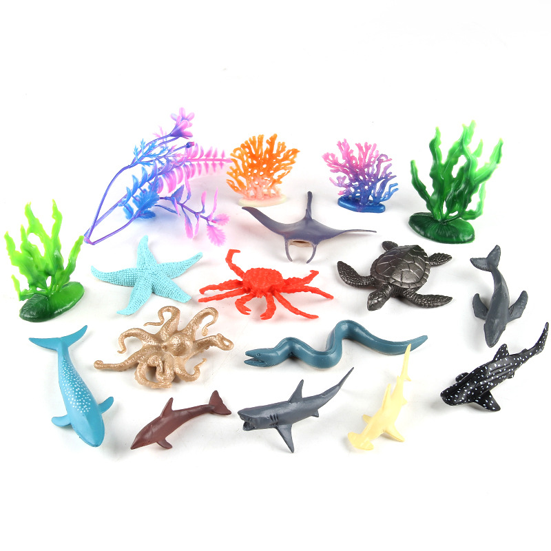 Simulación de exportación transfronteriza modelo animal marino tortuga ballena pulpo estrella de mar modelo escritorio decoración estática juguete