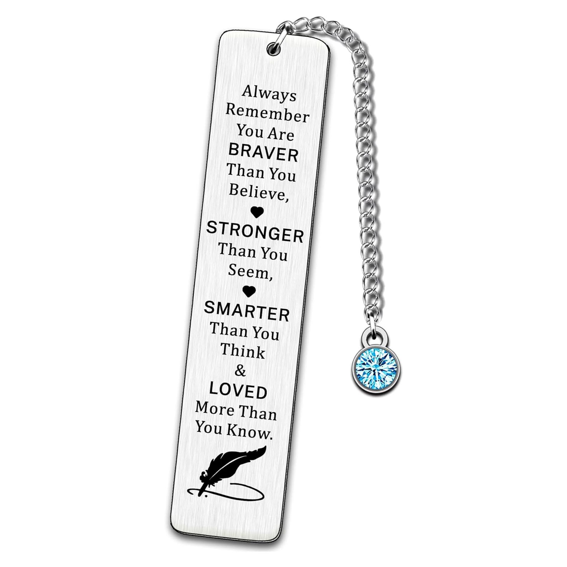 Marcadores de acero inoxidable europeos y americanos Regalos de la temporada de graduación Grabado con láser Gracias Regalos del día del maestro Libro Marcadores de metal