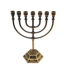 金灯台七孔烛台摆件JERUSALEM MENORAH光明节装饰品