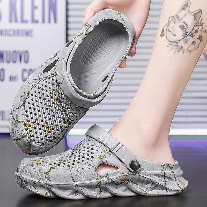 Transfronterizo tamaño 47 agujeros zapatillas de verano zapatillas de jardín al aire libre zapatillas de playa para hombres zapatillas frías