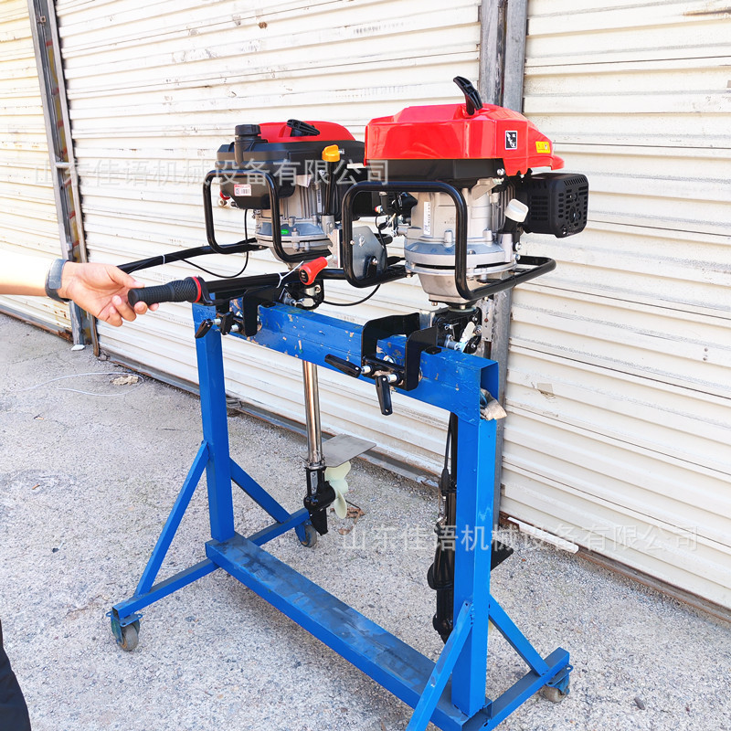 立式汽油船外机大马力四冲程低噪音船用挂浆机多档位风冷船尾挂机