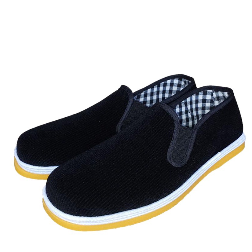 Wholesale tire bottom black cloth shoes men's and women's cloth shoes men's single shoes labor insurance low-top one pedal rubber sole work shoes