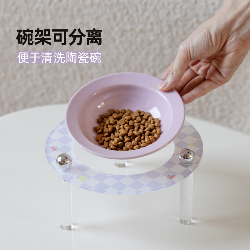 Tazón de cerámica para mascotas Tazón de comida para gatos Tazón de comida para gatos Tazón de agua para perros Tazón de alimentación Tazón de acrílico Tazón de mesa de comedor