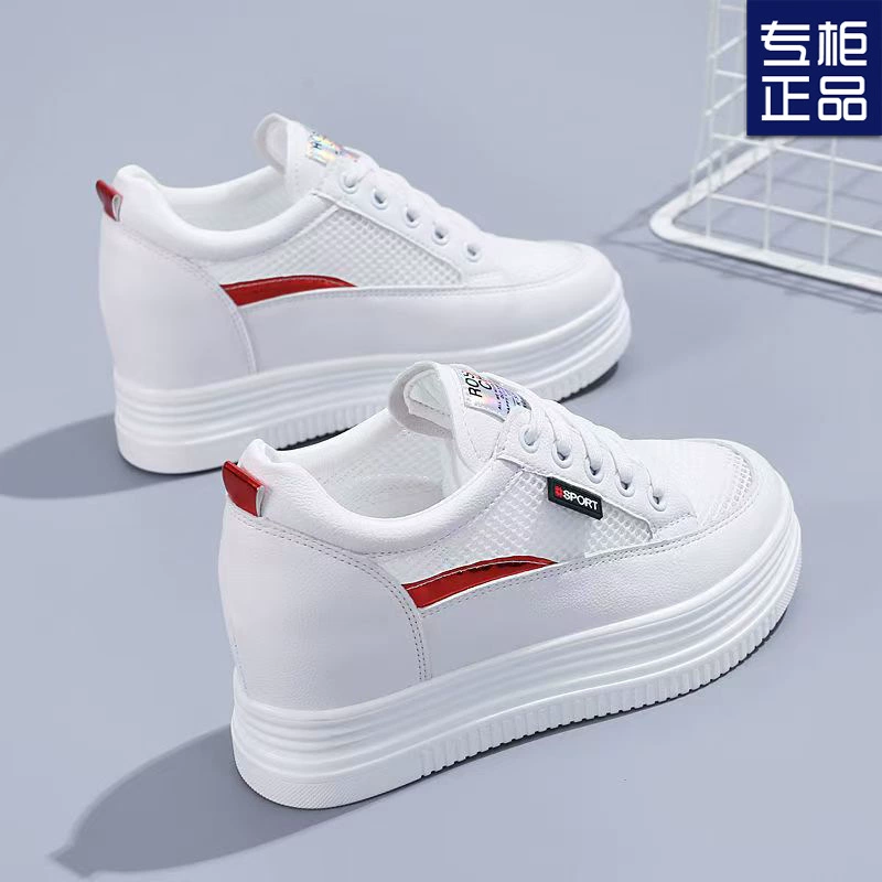 2025 весна и лето новые полые дышащие кексы женская обувь на толстой подошве женская сетчатая обувь тонкая сетчатая пряжа