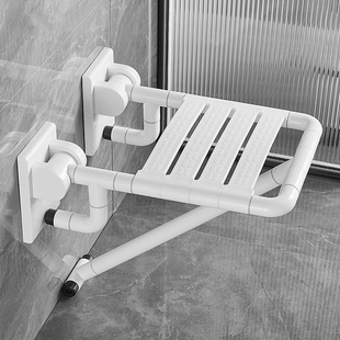 Bathroom Folding Stool Shower Seat Wall-Mounted Non-Slip Bathroom Elderly Toilet Elderly Bathing Stool