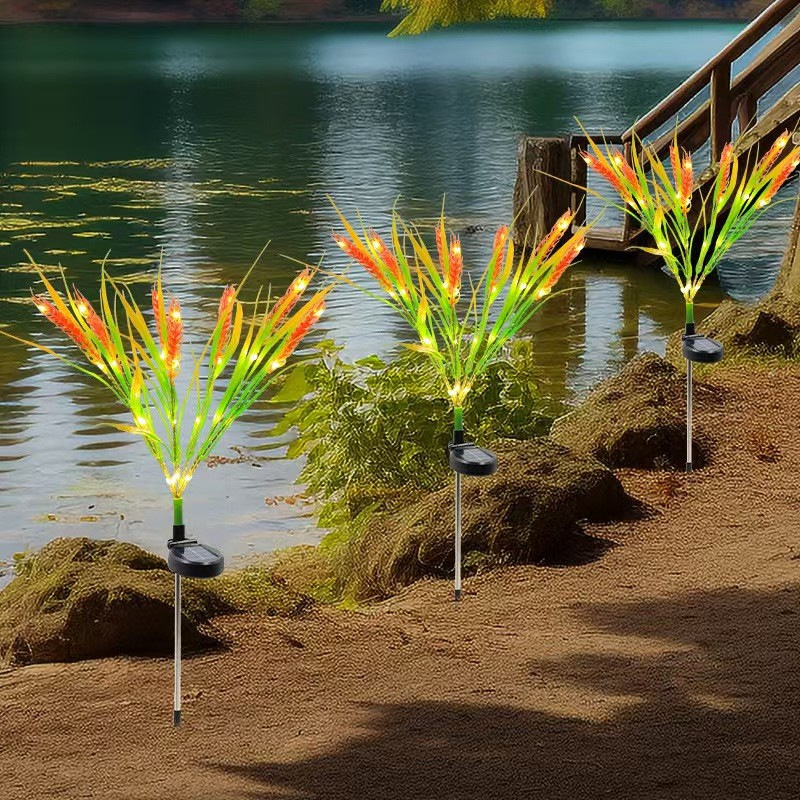 Luz solar de pino y ciprés al aire libre girasol jardín jardín globo aerostático juncos decoración al aire libre bola de diente de león