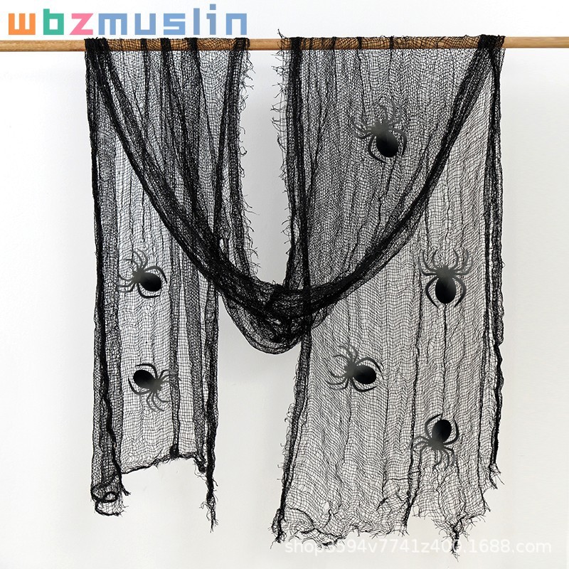 Decoración de Halloween gaza multicolor rover agujero colgar tela fantasma casa embrujada suministros de fiesta agujero de red