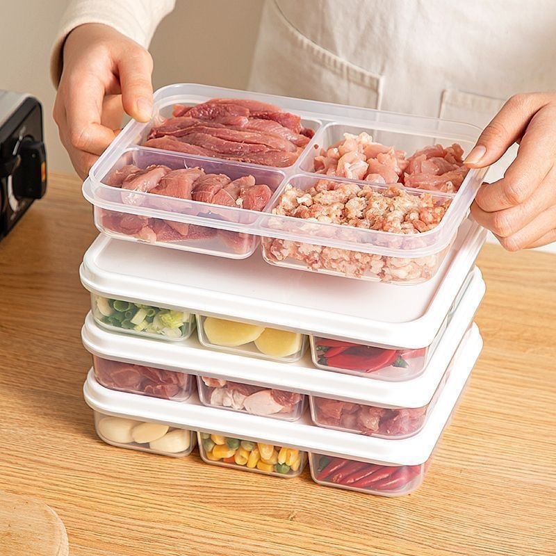 冰箱专用冻肉分格盒子冷冻分装冷冻收纳盒备菜盒保鲜盒厨房密封盒|undefined