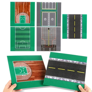 32*32小颗粒积木底板城市道路公路停车场飞机场篮球场25.5*25.5cm