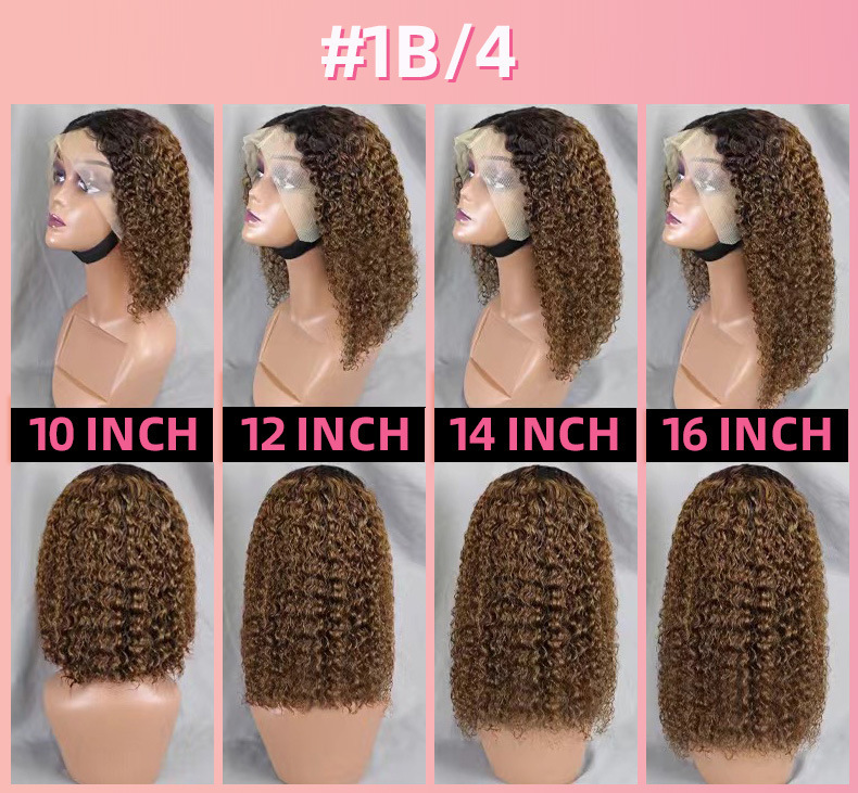Synthetische Deep Wave Bob Perücke Mit Lace Front Für Damen_voghion.com