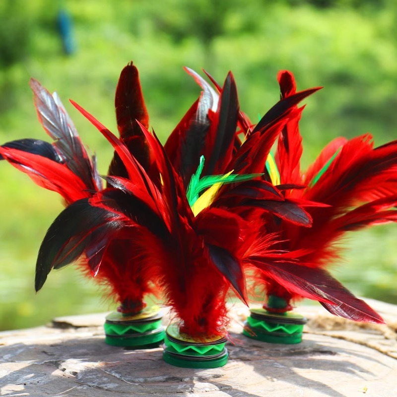 Shuttlecock for children and primary school students for competition feather feather-resistant kicking shuttlecock old-fashioned key for adults sports tendon chicken feather shuttlecock
