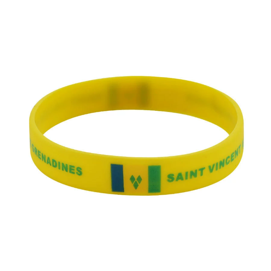 Флаг Сент-Винсента и Гренадин Спортивные игры Энергетический браслет Кубок мира болельщиков силиконовый браслет
