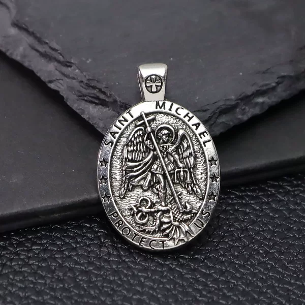 Saint Michael Alloy Pendant Saint Michael the Archangel Pendant European and American Religious DIY Jewelry Accessories Wholesale