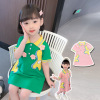 Summer dress, girl's skirt, children's clothing, Korean style, polo collar, high collar