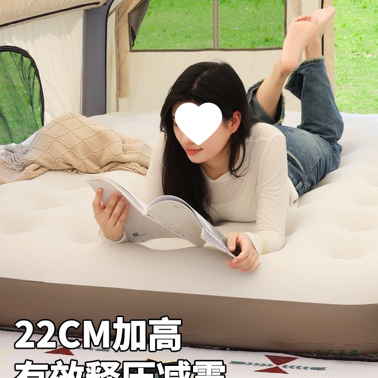 Air Mattress Single Double Thickened Inflatable Mattress Home Lazy Outdoor Camping Tent Portable Folding Inflatable Bed