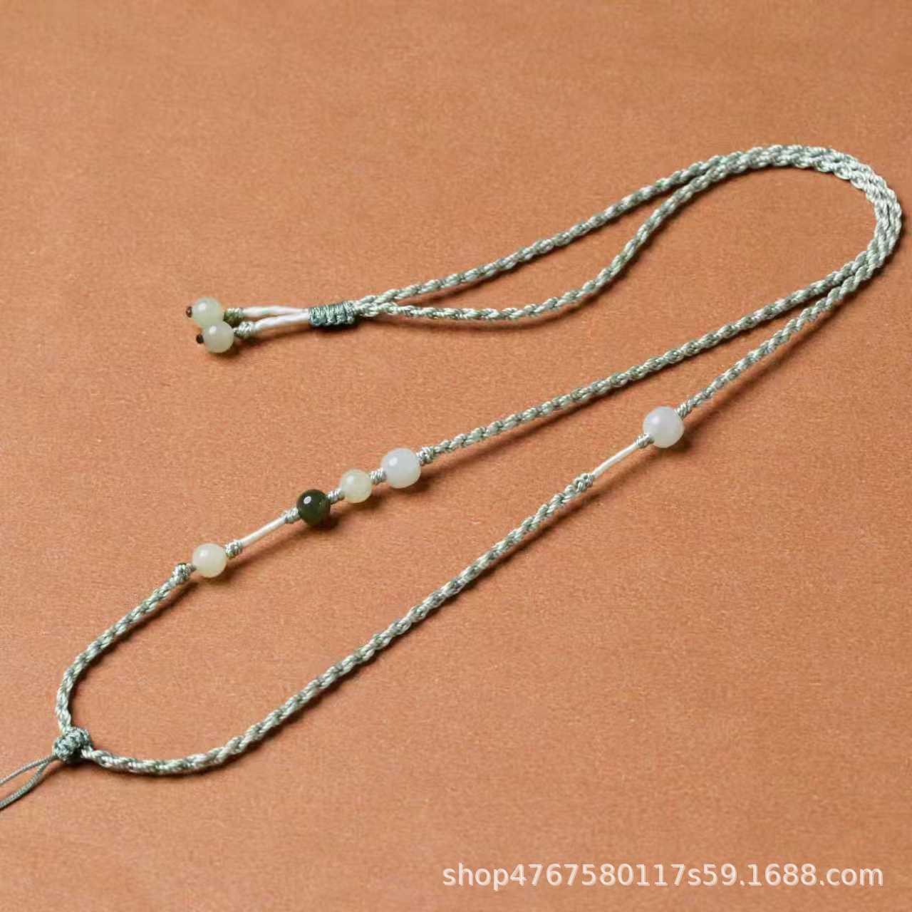 DIY手工编织玉线翡翠吊坠绳 民族风玉髓手工半成品项链绳子批发