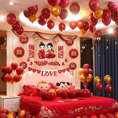 marry Supplies complete works of Marriage room arrangement suit Room balloon decorate A new house bedroom Bedside romantic Woman full set