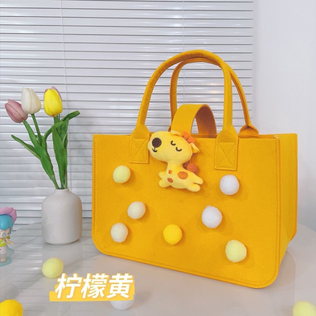 Bolso de regalo de cumpleaños de vino de luna llena bolsa de regalo de dibujos animados de fieltro bolso de regalo de dibujos animados