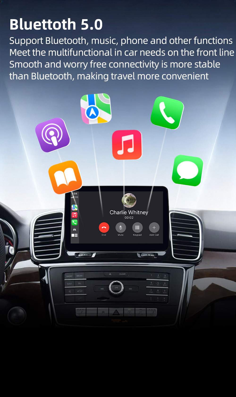 Central control large screen car navigation suitable for Mercedes-Benz GLE W166 GLS X166 2015-2019 carplay