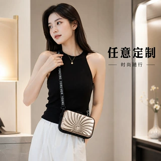 定制手拿包女PC硬壳图案logo印刷手机收纳包大容量横款斜挎化妆包
