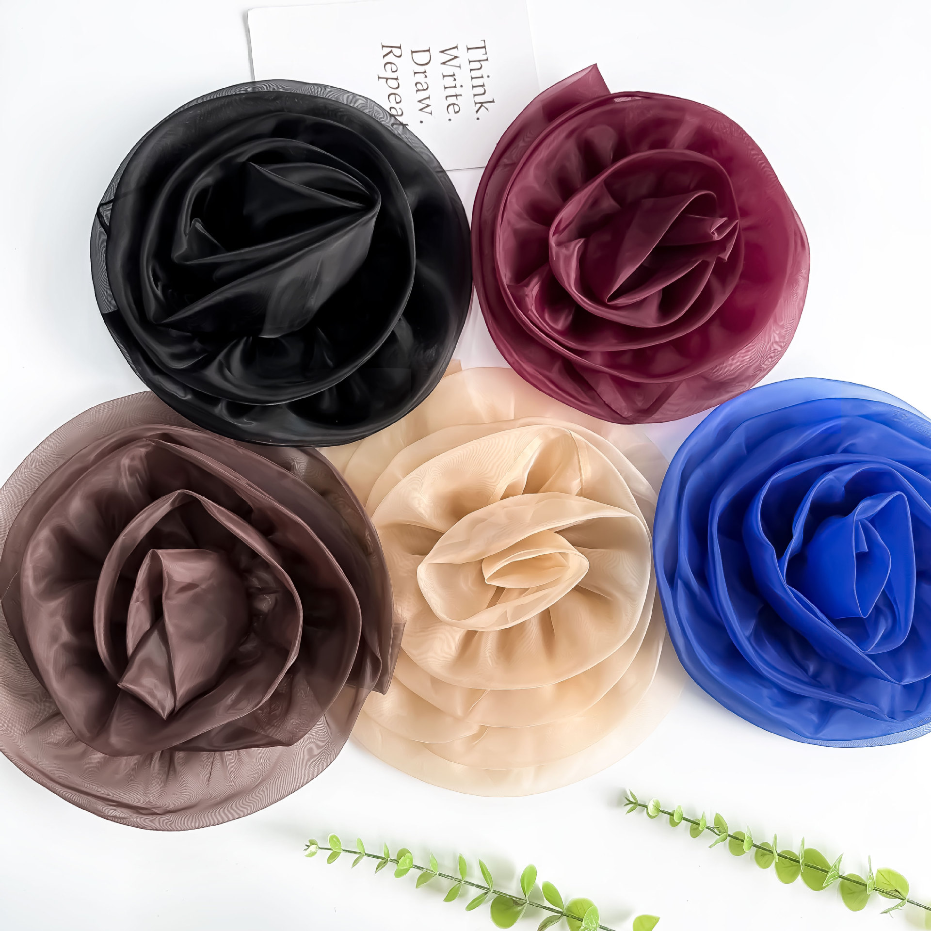 3D ogan camellia hecha a mano DIY material de decoración de cabello vestido de boda vestido de baile accesorios de ropa de espectáculo
