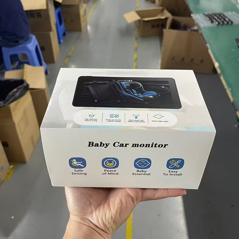 Cross-border car-mounted baby monitor 6.86inch IPS display rear seat baby monitor