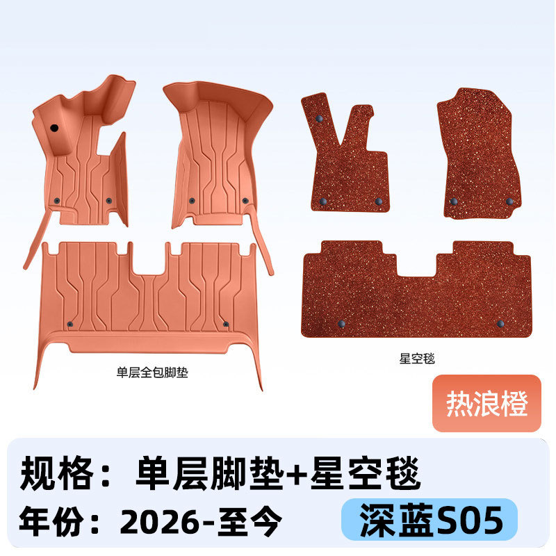 Suitable for Deep Blue S05, full-coverage floor mats, 2027 new model car interior modification, trunk mat accessories