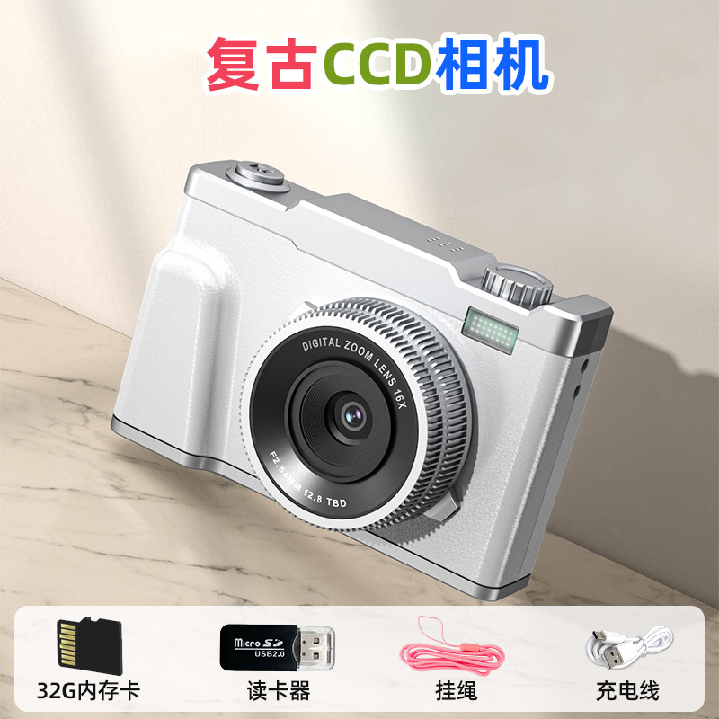 跨境4K高清复古双摄CCD数码相机校园学生党摄影可拍照传手机批发|undefined