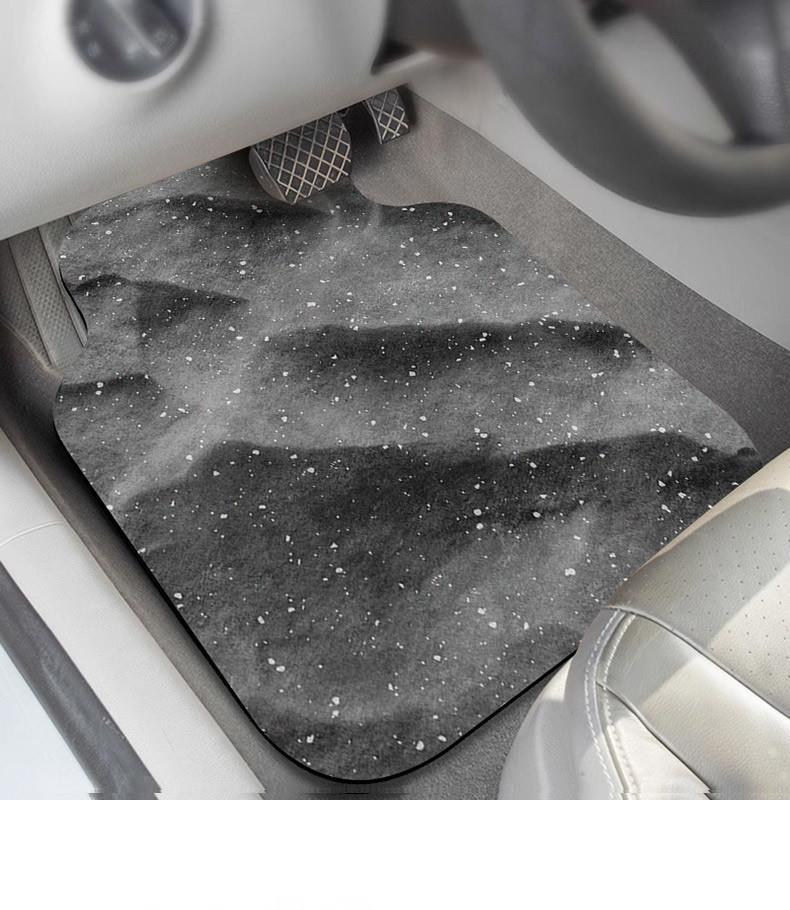 Diatom mud car floor mat, starry sky water-absorbing carpet-style, universal, easy to clean, single-piece, detachable decorative car carpet