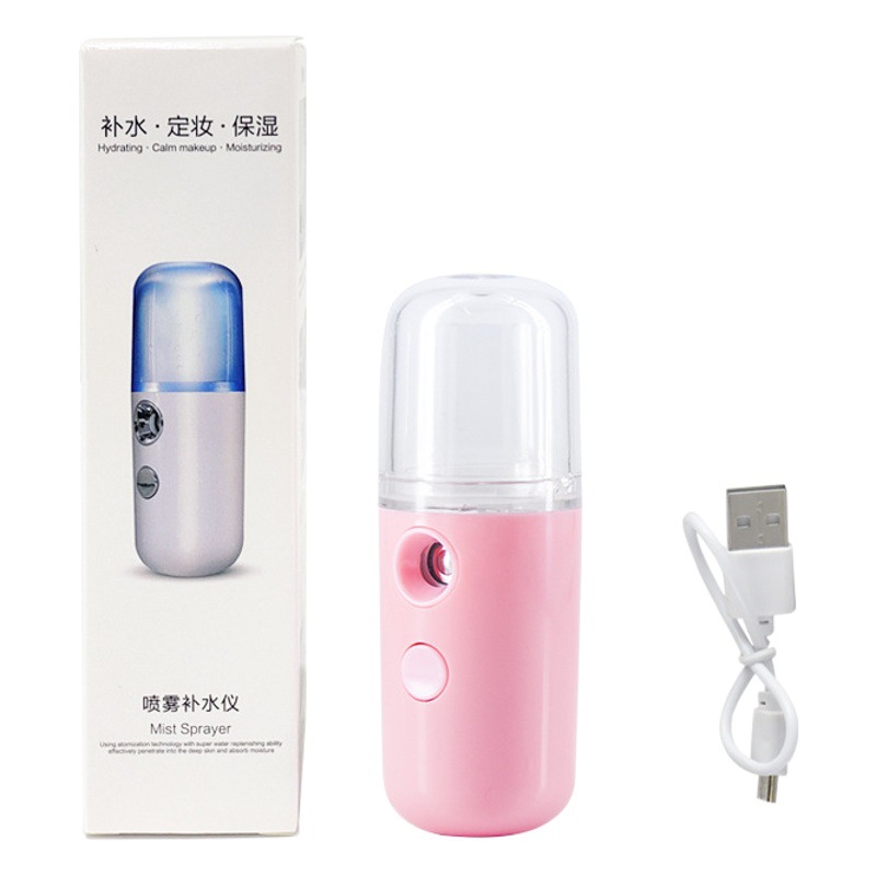 Nano Pulverizador de Bolas Pequeñas, Dispositivo Hidratante Portátil, Humidificador, Vaporizador Facial de Mano, Agua Desinfectante con Ácido Hipocloroso image 1