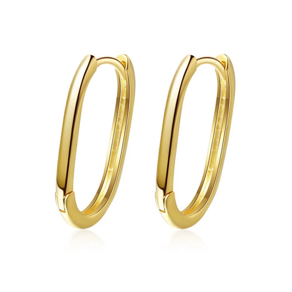 Geometric U -shaped ear buckle gold