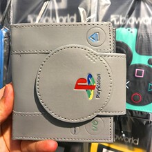 Playstation游戏手柄钱包 男士钱包 学生灰色短款双折男士零钱包