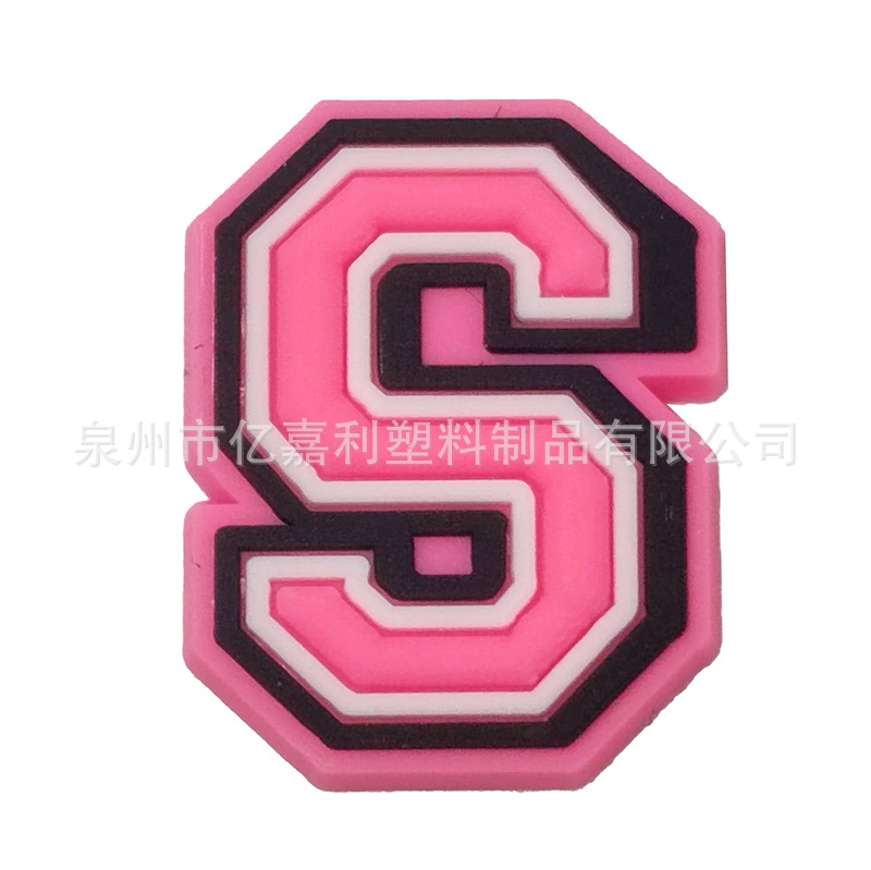 Rosa carta serie agujero zapatos Accesorios agujero zapatos DIY zapatos desmontables flor zapato hebilla al por mayor