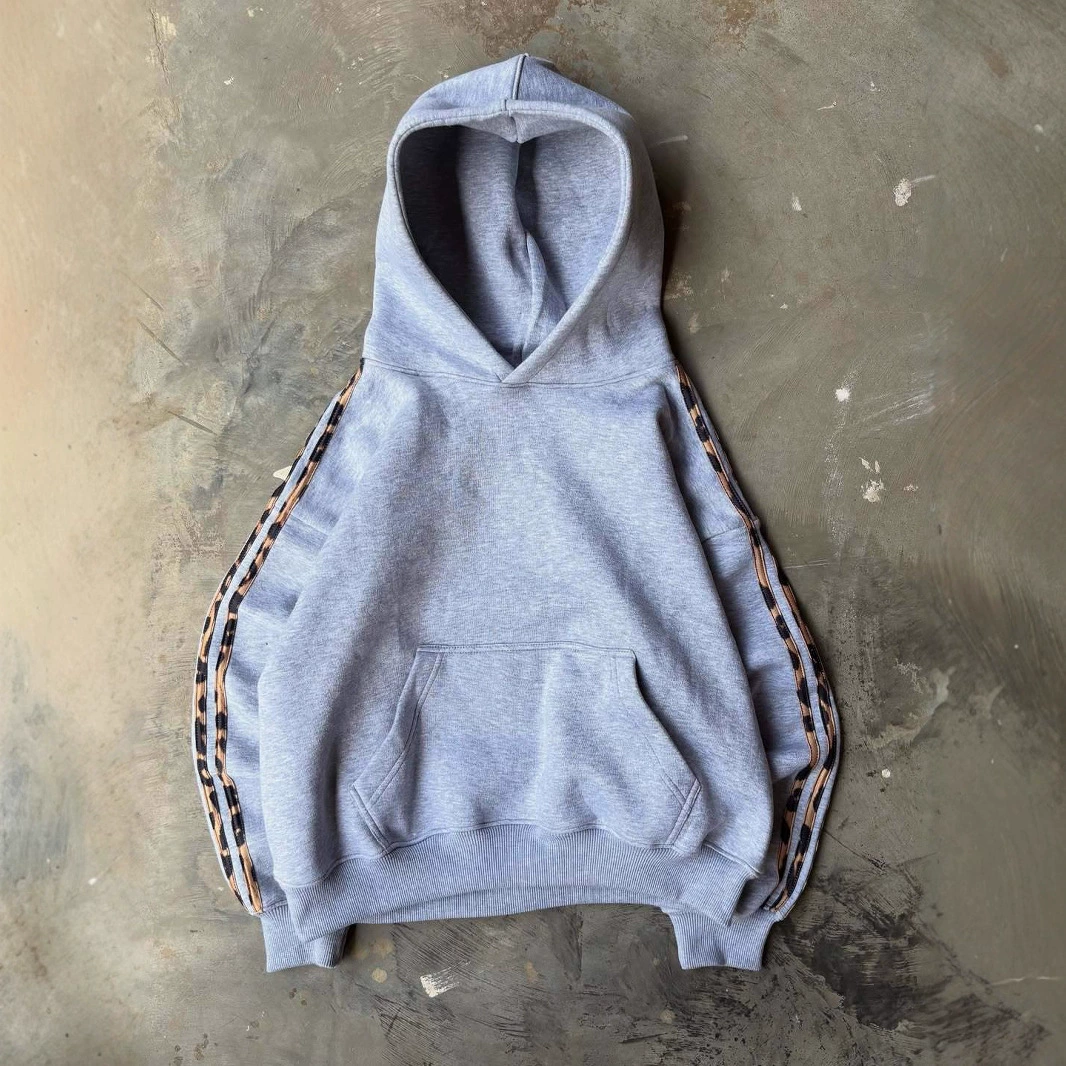 Новый американский уличный ретро леопардовый принт в полоску, пуловер y2k, свободный повседневный стиль, женская толстовка, оптовая продажа