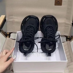 Soft Sole Lightweight sneaker Women's Shoes Ins Trendy Black Torre Shoes Summer Breathable Mesh Running Shoes