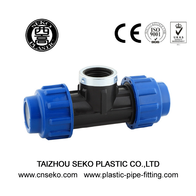 pe快速内丝三通PP快速内螺纹三通PE快接变径三通快速pe快接三通