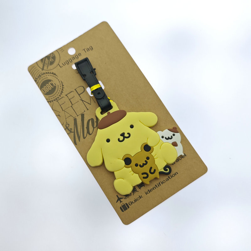 Sanrio animación gran ojo rana jade Gui perro mono pequeño elefante etiqueta de equipaje identificación colgante