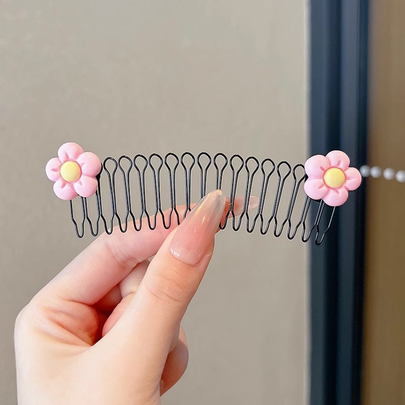 Arteto de acabado de cabello roto para niños niña linda tarjeta de cabello con peine niña bebé flequillo Haila peine horquilla tocado