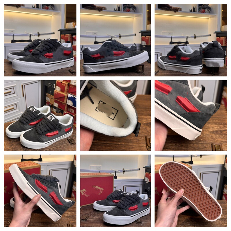 Putian Vans canvas shoes Skool loafers navy blue autumn men's shoes American retro casual couple's low-top sneakers
