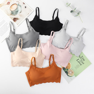 Shangpin Safe Second Generation Seamless Wireless Push-Up Sleeping Large Size Shockproof Vest Yoga Sports Bra Underwear for Women