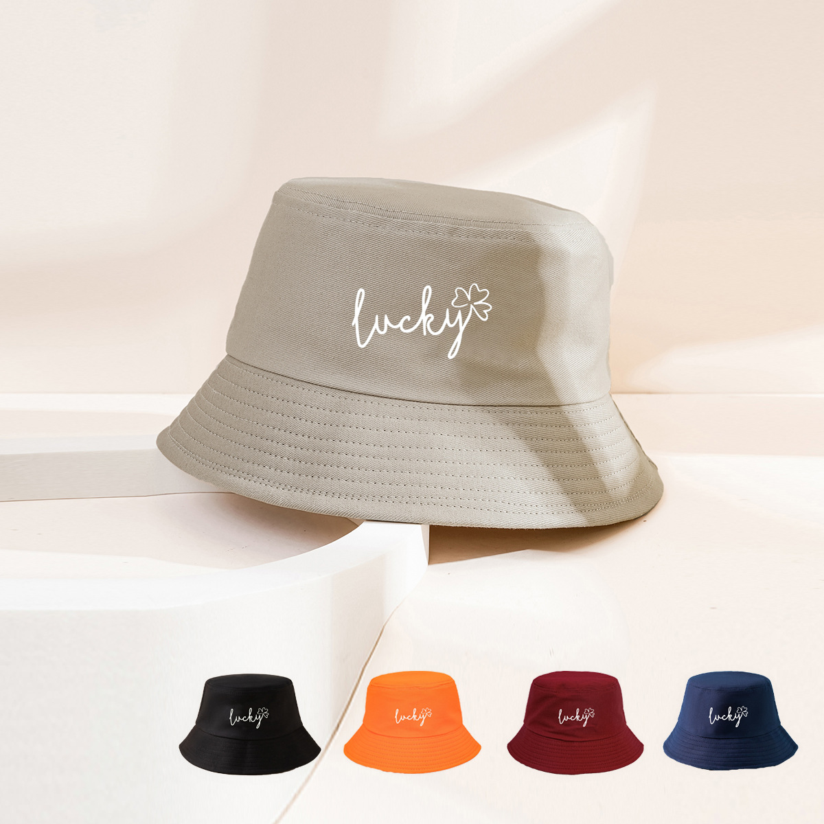 Unisex Simple Style Letter Embroidery Wide Eaves Bucket Hat display picture 1