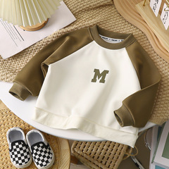 2024兒童衛衣秋季新款男童單件女童韓版T恤寶寶長袖衛衣童裝批發