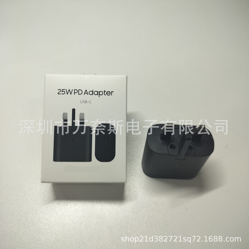 Suitable for Samsung Fast Charging Type-C Mobile Phone Charger 25W Us and Uk Standard Adapter Ta800 Flash Charging High Power